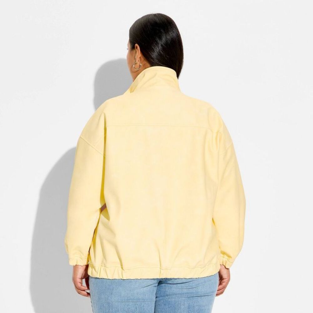 Wild Fable - Women's Bomber Jacket - Wild Fable Light Yellow XX Yellow - Picture 3 of 3